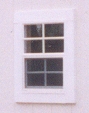 White Grilled Window Trimmed